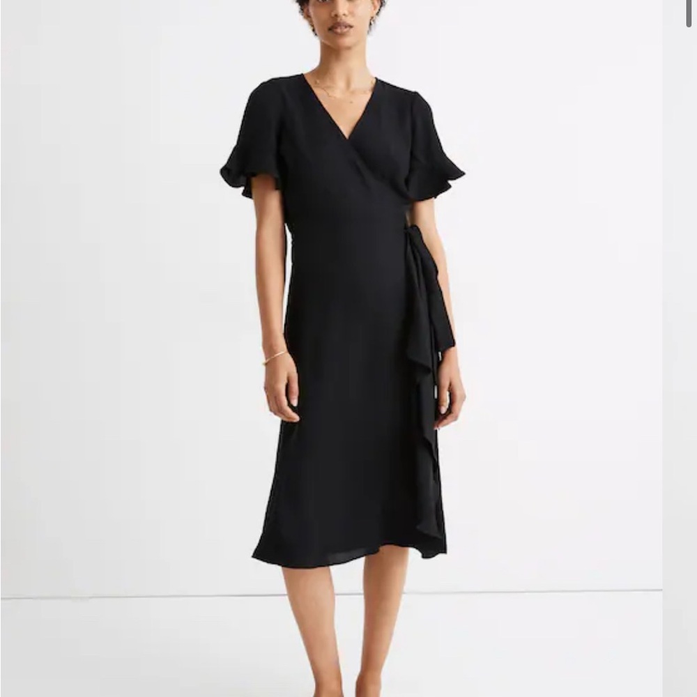 Madewell Ruffle-sleeve Wrap Dress